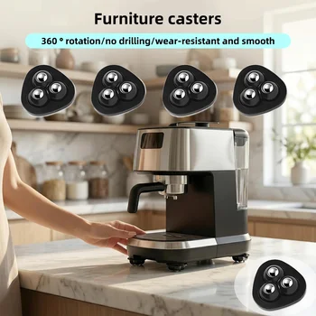 Haushaltsgeräte-Rollen - Möbelgleiter und Rollen für Küchen, Kaffeemaschinen, Mixer, Öfen, 360° ° Drehbare