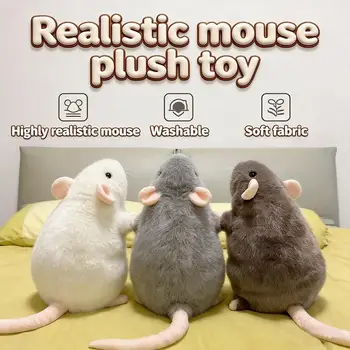 Niedliche 40/90cm Maus-Puppe Plüsch Übergroße Blumenzweig-Rattenpuppe Cartoon Weiche Tierfigur Kinder Geschenk