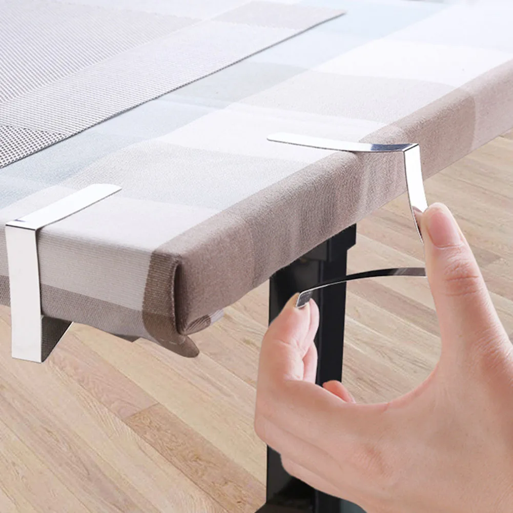 8 Stück Edelstahl-Tischdeckenklammer für Hochzeit, Picknick – Bild 4