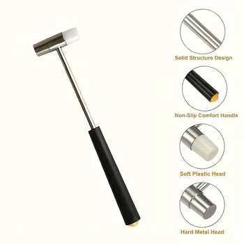 Mini Doppelkopf-Metallschmuckhammer für Uhrenreparatur, Lederarbeiten & Schmuckherstellung, Ideal