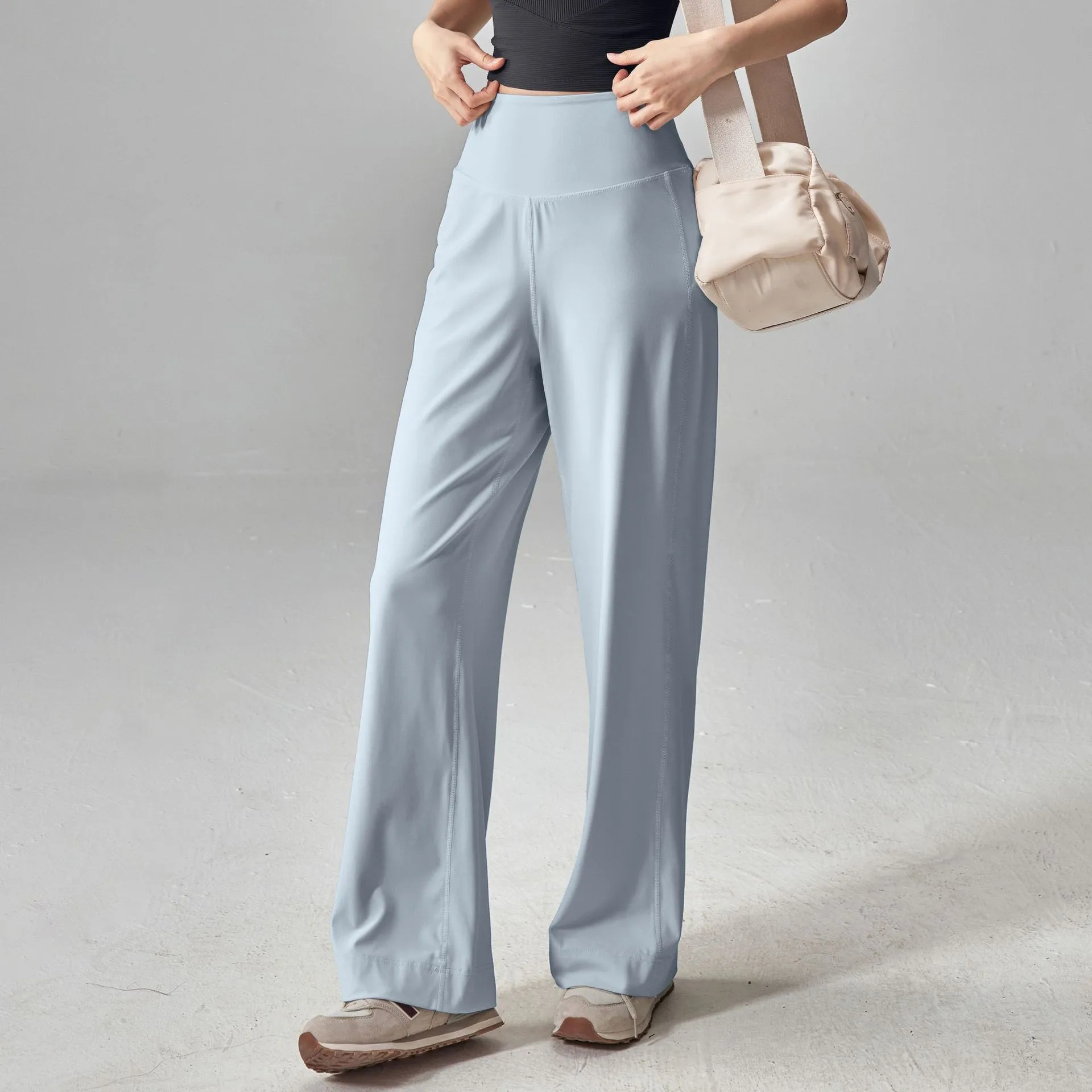 Hochwertige Damenhose mit Taschen, hohe Taille, Stretch – Bild 4