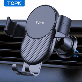 TOPK Universeller Autotelefonhalter, freihändige Lüftungsschlitzhalterung für das Auto, Handy-Ständer