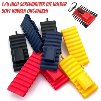 22 Löcher Schraubendreher Bit Halter Weiche Gummi Organizer 1/4 Zoll Hex Schraubendreher Kopf Bohrer Ständer