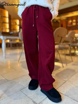 Buttergelbe Sport-Jogginghose für Damen mit weitem Bein für den Sommer, Basic-Damenhosen und -Jogginghosen aus