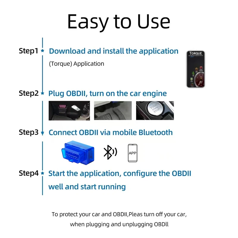 Mini elm327 v2.0 obd2 scanner code leser bluetooth auto – Bild 5