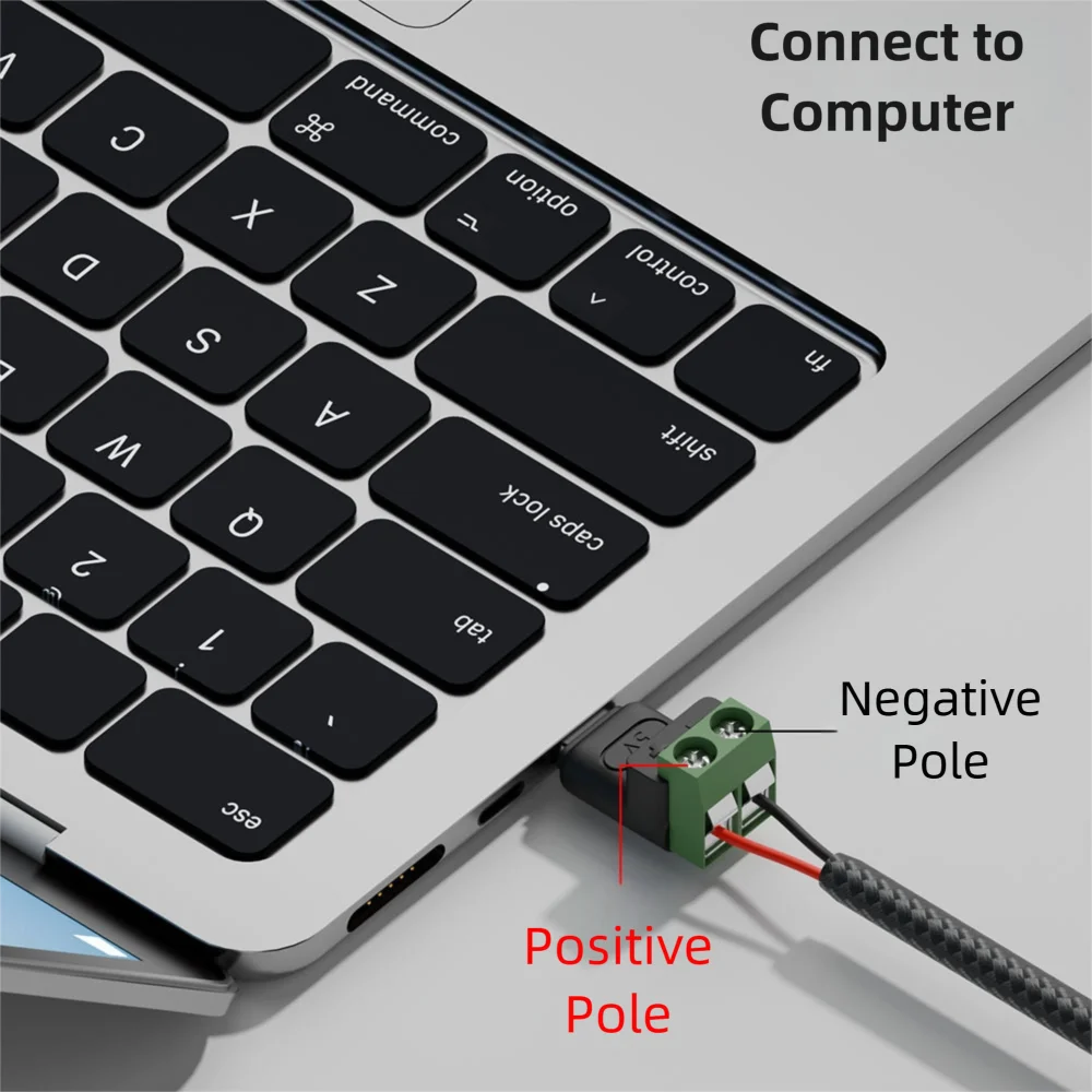 Lötfreier USB-C-auf-2-Pin-Klemmenadapter – Bild 5