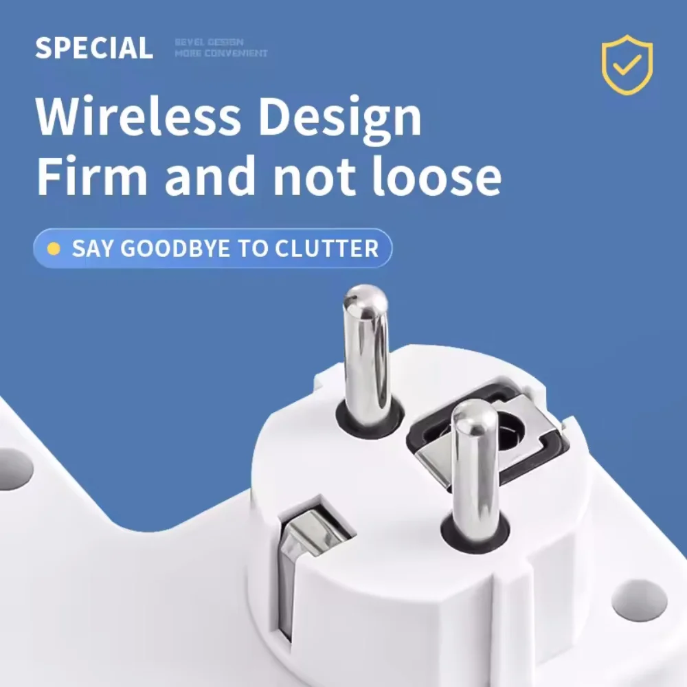 EU Stecker 3/4/5 AC Steckdose Power Streifen Multiprise – Bild 3