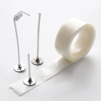 100 Punkte/Rolle Kerzendochtaufkleber 13 mm doppelseitig klebender Klebeaufkleber Ballonband abnehmbare