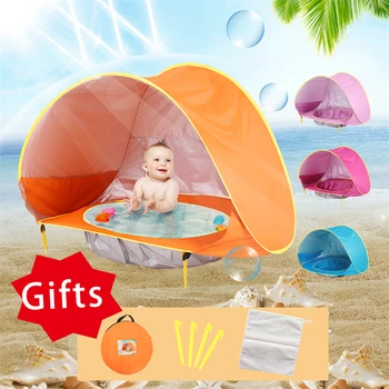 Baby Strand Zelt Tragbare Schatten Pool UV Schutz Sun Shelter Für Infant Outdoor Spielzeug Kind Schwimmen Pool