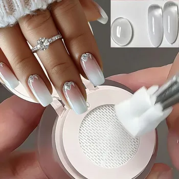 5ml Weißes Cushion Ombre Painting Nagelgel ohne Abwischen, Gradient Patting Gel Polish Ombre, Aura, Blush