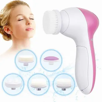 Elektrischer Gesichtsreiniger, 5-in-1, Gesichtsreinigungsbürste, Waschmaschine, Spa, Hautpflege, Massagegerät