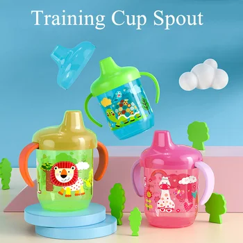 Baby Entenschnabel Trinkbecher Breite Öffnung Tasse Baby Lernen Trinkbecher mit Doppel Griff für Lernen