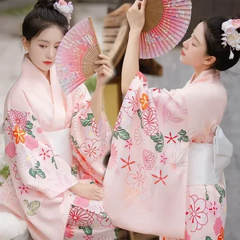 2025 japanischer Kimono für Damen, formelles Kleid, traditionelles japanisches Yukata-Fotofotografie-Kleid