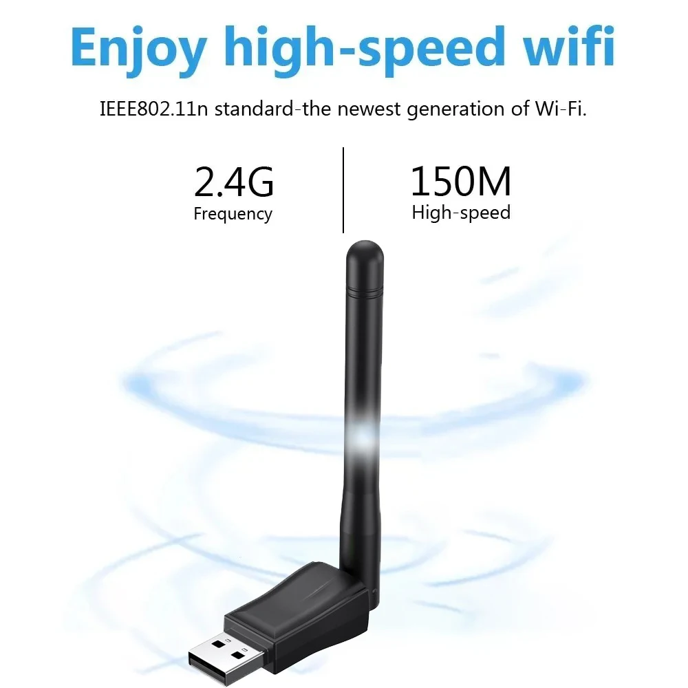 150 Mbit/s Mini-USB-WLAN-Adapter 2,4 GHz mit Antenne – Bild 2