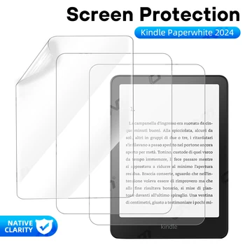 SOFT Schutzfolie für Kindle Paperwhite (12. Generation) 2024 E-Reader, Bildschirmschutz Vollständige Abdeckung
