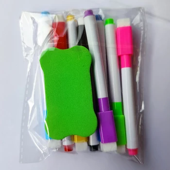 8-Farben Whiteboard-Marker mit Magnetischem Radierer, Geeignet für Büro-Whiteboards, Kalender, Unterricht