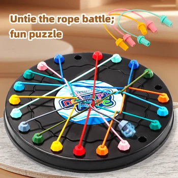 Rope Breaking Battle Challenge Puzzle-Spielzeug, Knoten-Spielzeug, Seil-Dekodierungsspiel für Kinder