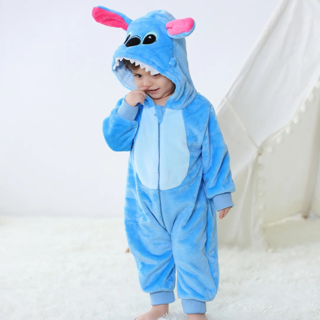 Baby Kigurumi Stich Cartoon Strampler Infant Kinder Tier – Bild 4