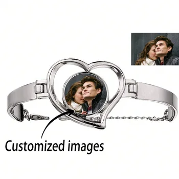 Personalisierte Foto-Armbänder, Individuelle Bild-Logo-Armbänder für Männer und Frauen, Geschenke speziell