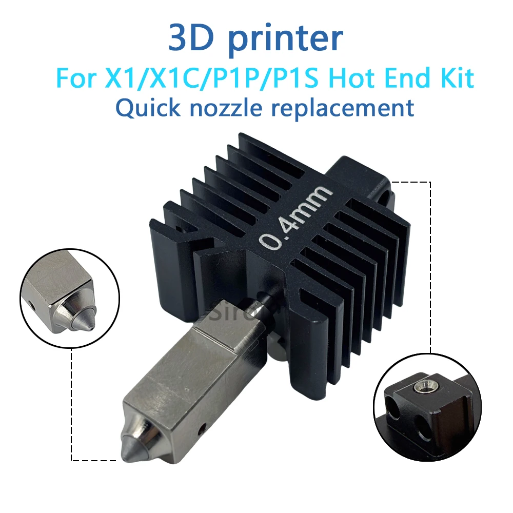 Für Bambu Lab X1/P1 Serie Hotend-Kit, Düse aus gehärtetem – Bild 3