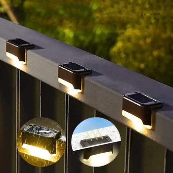 Solar Led-leuchten Outdoor Garten Licht Deck Lampe Solar Treppen Licht wasserdichte Solar Schritt Lampe