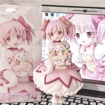 18CM Puella Magi Madoka Magica Anime Figur Kaname Madoka Magic Girl PVC Anime Action-figuren Modell Anime