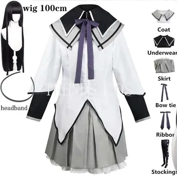 Anime Akemi Homura Cosplay Kostüm Kampf Uniform Strümpfe Akemi Homura Outfits