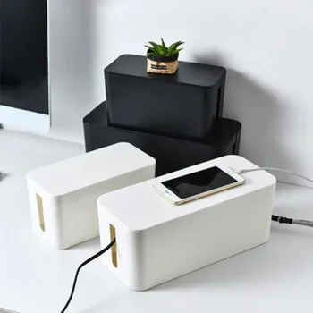 Kabel Lagerung Box Desktop Power Streifen Lagerung Box Staubdicht Steckdose Lagerung Box Hause Draht Fall