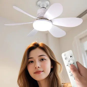 E27 mit Fernbedienung, LED 30W 40W Deckenventilatorleuchte mit Dimmfunktion, geeignet für Wohnzimmer