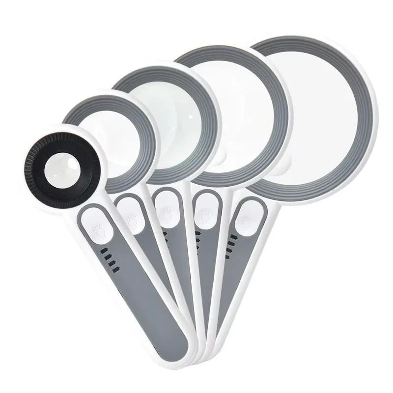 Handlupe, wiederaufladbar, 12-fache Lupe mit LED-Licht, 3 – Bild 4