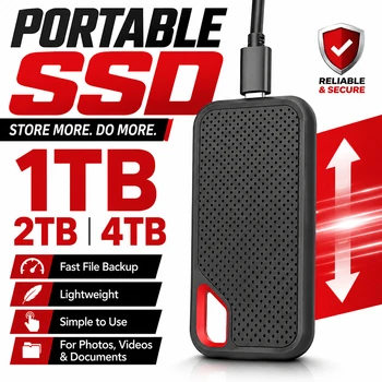1TB Externe Festplatte 2TB Tragbare SSD Hochgeschwindigkeits-Festplatte USB-C -Speichergerät