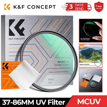 K&F CONCEPT 37-105mm UV-Filterobjektiv MC Ultra Slim Optics mit mehrfach beschichtetem Schutz 37mm 49mm 52mm
