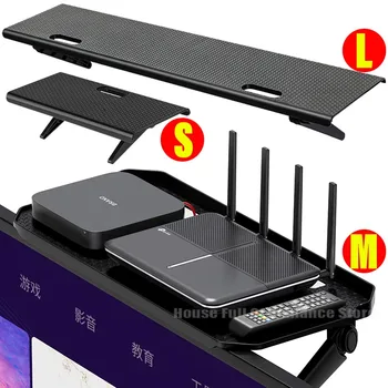 Verstellbares TV-Bildschirm-Oberregal Computermonitor Desktop-Bildschirm-Aufbewahrungsregal TV-Medienbox