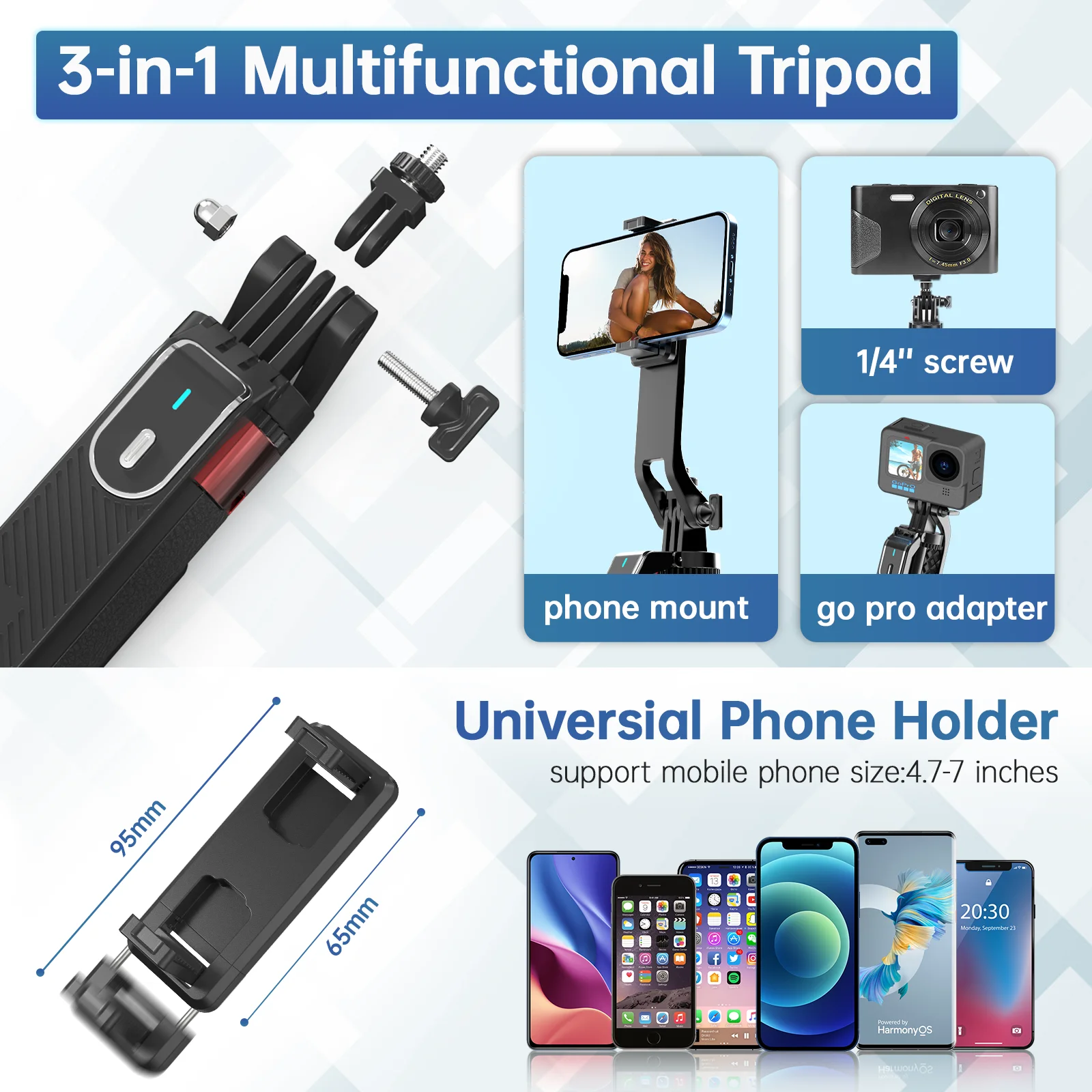 Ulanzi MA09 1,8 m Selfie-Stick-Stativ für iPhone 16 15 – Bild 3