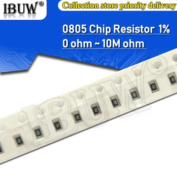 0805 1 % 1/8 W SMD-Chipwiderstand 0R ~ 10M 0 1R 10R 100R 220R 330R 470R 1K 4,7K 10K 47K 100K 1M (100 Stück)