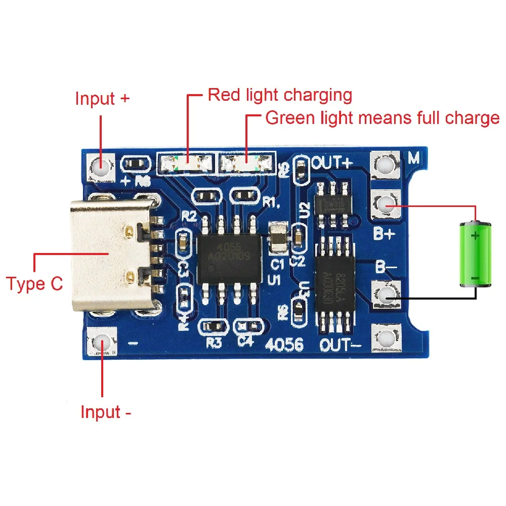 1 Stück/10 Stück TP4056 5 V 1 A Typ-C USB 18650 – Bild 4