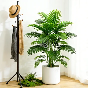 60-80 cm hohe künstliche Palme, künstliche Monstera-Pflanzen, Kunststoff-Maranta-Blätter, künstliche
