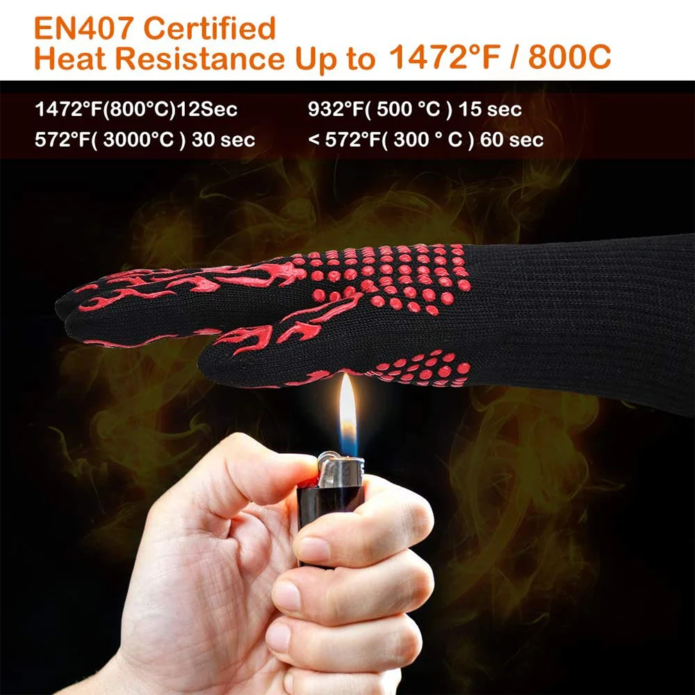 Grill handschuhe Hoch temperatur beständige Küchen – Bild 4