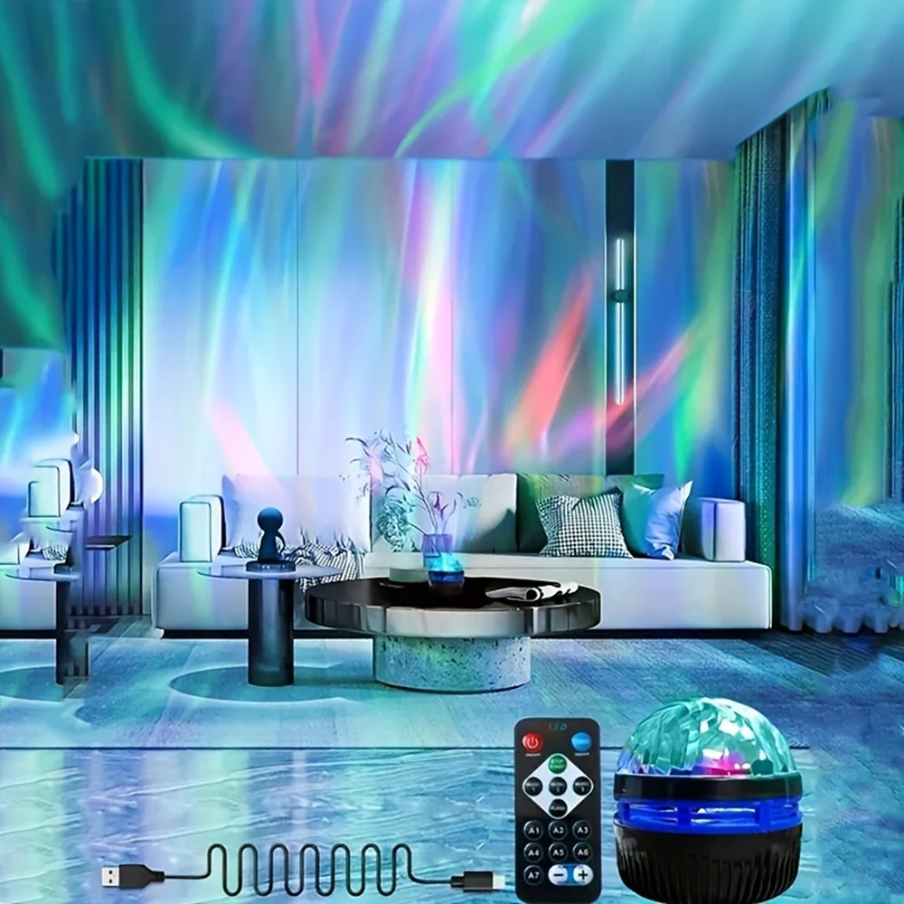 USB-Galaxie-Projektor Aurora 5V Nachtlicht 360 ° rotierende – Bild 5