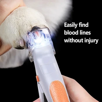 Professionelle Nagelschere für Haustiere mit LED-Licht, Katzen- und Hundeklauen-Schere, Nagel