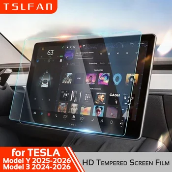 Tesla Model 3 Highland 2024-2026 Y Juniper HD Gehärteter Glasfilm Displayschutz Navigations-Schutzabdeckung