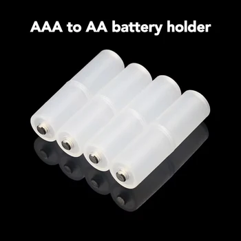 AAA zu AA Größe Zelle Batterie Konverter Adapter Halter Fall Switcher Tragbare Transluzente Batterie