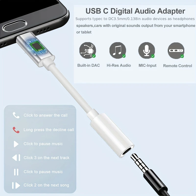 USB-C auf 3,5-mm-Klinke AUX-Adapter – Bild 5