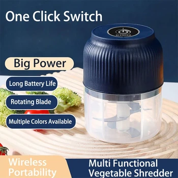250ml Mini Kabelloser USB-Aufladbarer Elektrischer Gemüsezerkleinerer Knoblauchpresse Küchenhelfer