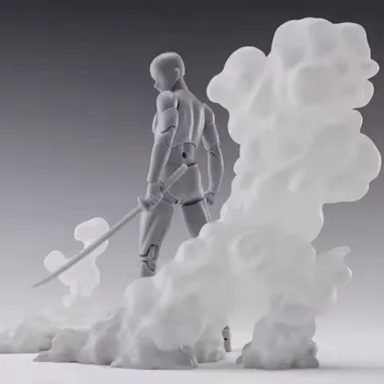 Weiße Raucheffekt-Teile für Anime-Figur, Szene, Diorama-Modell, Action-Fotografie-Zubehör, ohne Körper