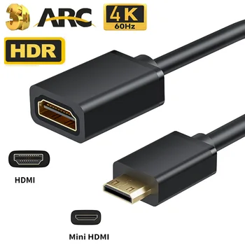 Mini HDMI Kabel 4K 60Hz HDmatters HDMI 2.0 Mini HDMI zu HDMI Kabel Adapter Konverter für Tablet Camcorder