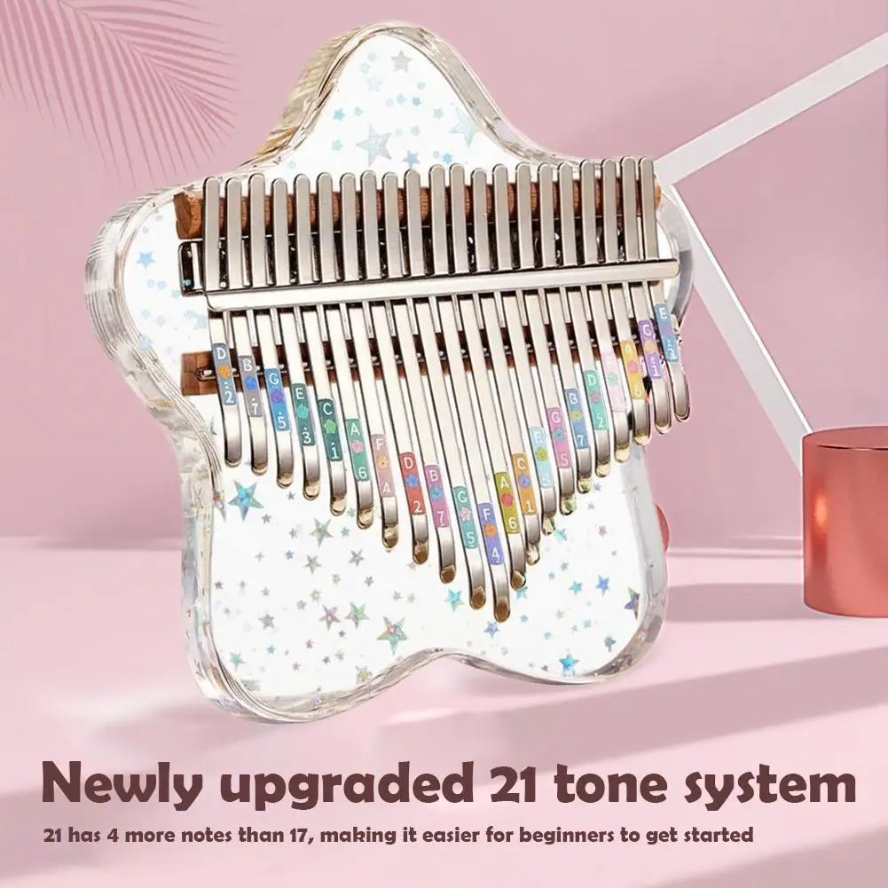 Kalimba Mbira 21-Tasten-Daumenklavier mit Stimmhammer und – Bild 5