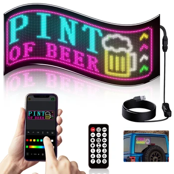 LED DIY Matrix Pixel Panel Display LKW-Auge Auto-Schild Animation Programmierbarer Flexibler Bildschirm