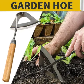 Premium Ganzstahl-Hohlhacke aus gehärtetem Stahl für Garten, Gemüseanbau, Unkrautjäten, Graben und Pflanzen