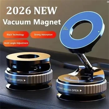 2026 Neu 360 ° Verstellbarer Saugnapf-Handyhalter Vakuum-Magnetischer Auto-Handyhalter Magnetischer Faltbarer